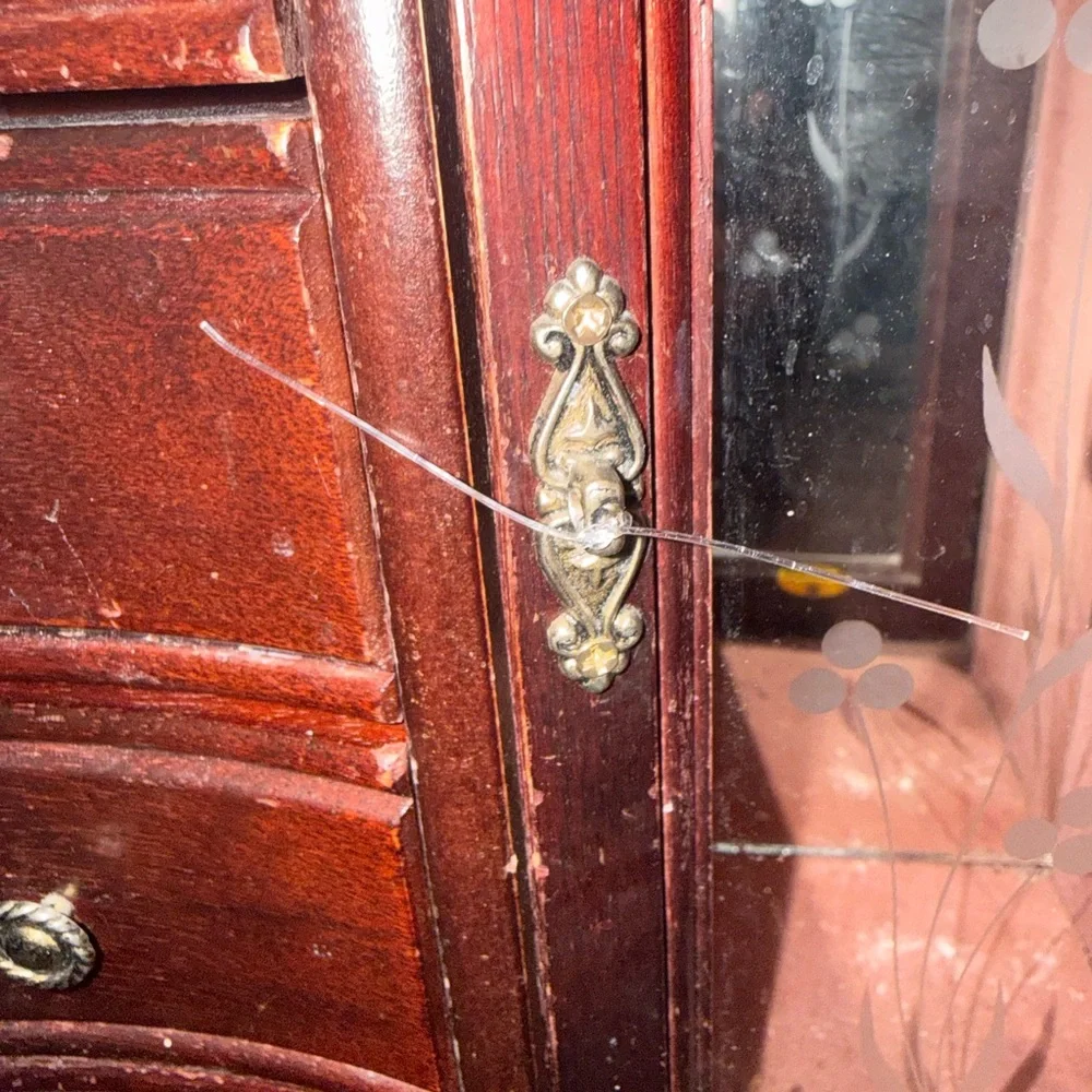 Elegant Brown Jewelry Armoire